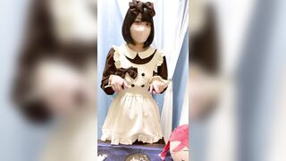 【メイドパンチラ逆さ撮り】推しの子③＝凛(リン)の純白食い込みday1.2【コンカフェローアングル】 jvip