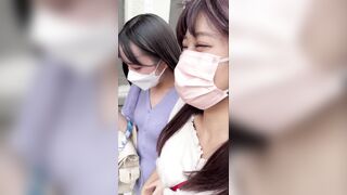 交渉痴漢⑧ 横 市の某お嬢様系女子大生2人組にキャンパス内の用務員室で2人同時ナマ挿入 ぶっかけ ハプニングあり voyeur jp