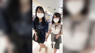 交渉痴漢⑦ 練 区の某大学の芸術学部生2人組にキャンパス内の階段の踊り場で生挿入 ぶっかけ voyeur jp
