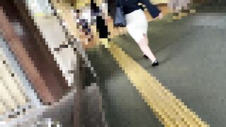痴漢記録日記vol 84 2人目 服装がエロい白tバックol voyeur jp