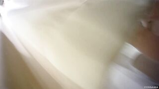水着shop 巨乳美女の水着生着替えを試着室のカーテンの隙間から盗撮 voyeur jp