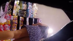 Chinese Girl in Black Thong Upskirt